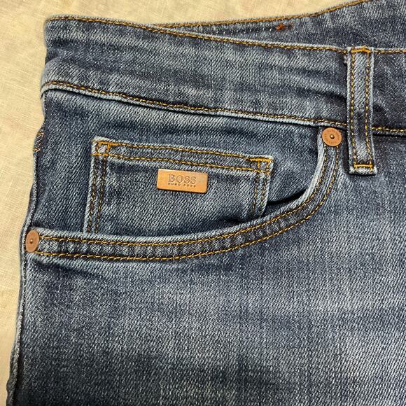 HUGO BOSS 'DELAWARE3' Stretch Blue Denim Jeans Size W36x32 - Picture 6 of 8